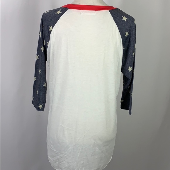 Tickled Teal NWOT patriotic raglan tee - Picture 4 of 7